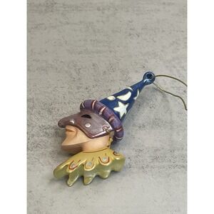 ROBERT SHIELDS Designs Mardi Gras Masked Figurine Ornament Top Hat Jester Stars